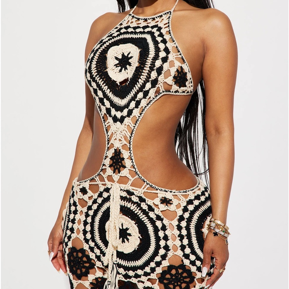 Lolita Crochet Maxi Dress - Cream